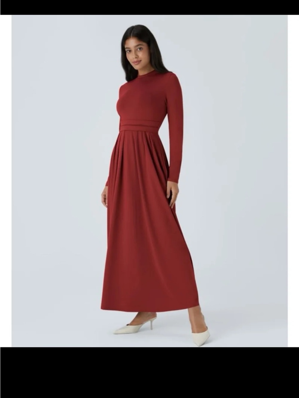 NWT Halara Mock-neck Long Sleeve Pocket Flare Maxi Casual Dress size XL - Picture 7 of 12